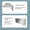 Folding Table Wall Mounted Folding Table Wall Mounted Desk,Foldable, Made Stainless Steel, Thickened Folding Bracket,Stainless Steel Wire Drawing Process,304 stainless steel folding table(Size:70*35cm view 3