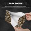 Tissue Box Cover Double Sided Leather for Desk Home spa Office Bathroom, Bedroom Vanity Countertop Night Stands Desk Car Leopard Pattern Printing view 2