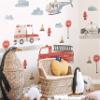 Transportation Firetruck Wall Decal for Kids Room - Pastel Emergency Vehicle Wall Stickers - Firefighter Vehicles Peel and Stick Wall Art Decals for Boys Bedroom Baby Nursery Wall Decals, Waterolor view 2