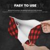 Tissue Box Cover Double sided leather for Desk Home spa Office Bathroom, Bedroom Vanity Countertop Night Stands Desk Car red black buffalo check plaid pattern Printing view 2