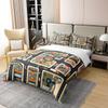 Cartoon City Map 100% Cotton Comforter Cover Full Vehicle Transport Duvet Cover for Kids Boys Girls Town House Building Quilt Cover Road Traffic Themed Bedding Set with 2 Pillowcases,No Comforter view 2