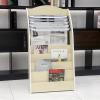 MEBSJY Newspaper Racks zine Stand Newspaper Racks Floor-Standing zine Racks Vertical hure Stand Wooden zine Display Holder Newspaper Holder with Five Newspaper Clipsr view 3