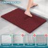 Bathroom Rugs Sets 3 Piece, Extra Soft Absorbent Chenille Bath Rugs, Non Slip Rubber Backing Machine Washable Quick Dry Bath Mats for Bathroom Floor, Tub, Shower, Home Decor Accessories, Burgundy view 3