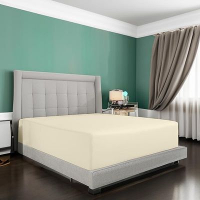 100% Egyptian Cotton Full Fitted Sheet, 16 inch Drop Pocket | High Thread Count Ultra Soft Luxury & Breathable Fitted Bedsheet Perfect for Hotel, Bedroom | 54inch x 75inch by Gorayoo
