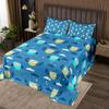 Manfei Cartoon Owl Kids Bedspread Twin Size,Stars Cloud Cute Animals Toddler Coverlet Set,Girls Boys Women Room Decor,Owl Rustic Farmhouse Quilted Coverlet,Blue Lovely Bedding Quilt,1 Pillowcase view 1