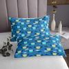 Manfei Cartoon Owl Kids Bedspread Twin Size,Stars Cloud Cute Animals Toddler Coverlet Set,Girls Boys Women Room Decor,Owl Rustic Farmhouse Quilted Coverlet,Blue Lovely Bedding Quilt,1 Pillowcase view 3