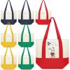 Amylove Canvas Tote Bag with Pockets Duty Canvas Sublimation Blank Small Bag Mini Reusable Tote for Crafts DIY(13" X 11",Classic Tones Collection,8 Pcs) view 1