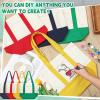 Amylove Canvas Tote Bag with Pockets Duty Canvas Sublimation Blank Small Bag Mini Reusable Tote for Crafts DIY(13" X 11",Classic Tones Collection,8 Pcs) view 4
