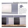 Curtain Double Tracks Ceiling Mount Curtain Rail Ultra Thin Aluminium Curtain Rod for Living Room Bedroom Room Divider 120/170/250/300/480/500cm(Carbonizedcolor:Black,Size:4 FT) view 3