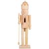 Ciieeo Puppet King Soldier Nutcracker Craft Toys - Unpainted Wooden Nutcracker DIY Kit - Painted or Unfinished view 1