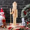 Ciieeo Puppet King Soldier Nutcracker Craft Toys - Unpainted Wooden Nutcracker DIY Kit - Painted or Unfinished view 3