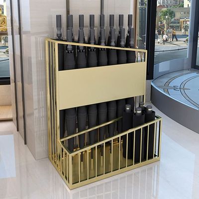 Umbrella Stand Irregular Geometry Umbrella Holder, Modern Metal Double Layer Umbrella Rack, Umbrella Holder with Drain Hole, High Capacity, Walking Sticks Umbrellas Storage Umbrella Storage (Color :