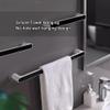Towel rack wall mounted,towel stand,No need to drill holes, bathroom bathroom suction cup hangers, black, white, dual use for kitchen and bathroom.(Color:Black,Size:68.5cm) view 3