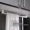 Towel rack wall mounted,towel stand,No need to drill holes, bathroom bathroom suction cup hangers, black, white, dual use for kitchen and bathroom.(Color:Black,Size:68.5cm) view 4
