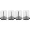 4Pcs CD/DVD Cake Box Spindle: Transparent Plastic CD Storage Holder with 100 Disc Capacity DVD Storage Case for Home Office Bar Collection view 1