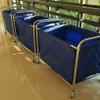 ERoomQ Large Movable Trolleys, Kitchen Storage Hand Trucks, Beauty Salon Trolley Heavy Duty Rolling Laundry Cart Capacity Linen Cart with Movable Fabric Bags/Blue/L view 3