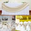 30 Pcs Ivory 10FT Cheesecloth Table Runner 23"x120" Boho Gauze Table Runner Romantic Cheese Cloth Table Runners Rustic Sheer Runner for Wedding Arch Bridal Baby Shower Birthday Party Anniversary Dcor view 2