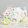 FHECHIUDE Cotton Gauze Square Towel, Face Towel, Children's Towel, Saliva Towel, 2525 cm, Maillard Floral view 4