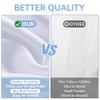 6Panels White Wedding Drapes, 5ftx20ft Wrinkle Free Tent Draping Curtains, Fabric Canopy Ceiling Drapes for Ceremony Birthday Theme Parties with Rod Pocket view 2