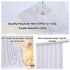 6Panels White Wedding Drapes, 5ftx20ft Wrinkle Free Tent Draping Curtains, Fabric Canopy Ceiling Drapes for Ceremony Birthday Theme Parties with Rod Pocket view 3