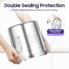 304 Stainless Steel Airtight Canister, Rice Cereal Grain Canisters Container, 6/12/21/33/48 Liters Food Bean Flour Oil Sugar Milk Cookie Storager Bucket w/Handles & Lid for Household Kitchen (6L) view 4