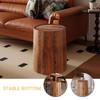 HOLIDYOYO Imitation Wood Grain Swing Lid Garbage Can Waste Bin with Flip Lid for Kitchen Bathroom Office Elegant Household Trash Can for Living Bedroom Multi-Scene Use view 2