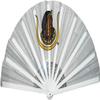 HomeLoft Basics Egyptian Isis Daughter DOI White Handheld Fan, Retractable Accordion Style (9 inches) view 1