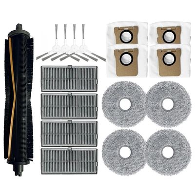 Generic 13 PCS Parts compatible with Xiaomi Mijia M30S D103CN Robot Vacuum Replacement Parts Main Side Brush Hepa Filter Mop Cloth Dust Bag Accessories, white