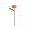 vaiyiyav Handmade Crochet Tulip Bouquet  Crocheted Flower Knitted Yarn Artificial Tulips, Forever Floral Arrangement for Home Decor, Wedding, Birthday view 2