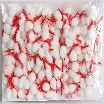HomeLoft Basics Hari Darpan Cotton Wool Oil Lamp Wicks - Approximately 70 Wicks Indian Puja Batti Hindu Puja Rui Wick, Medium, White