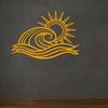 Wita Home Ocean Wave Metal Wall Art, Sun Beach Decor, Coastal Large Wall Sculpture for Home, Indoor/Outdoor Use, Nautical Wall Hanging, Eye-Catching Addition to Living Room (Silver, 18 x 11 inches) view 4