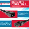 CablesAndKits - 3 Prong Heavy Duty AC Power Cord 8FT 20A/250V, 12 AWG, (IEC-60320-C20 to IEC-60320-C19) - Reliable and Safe - PDUs, Workstations, High-Power IT Gear, and Data Center Equipment view 2