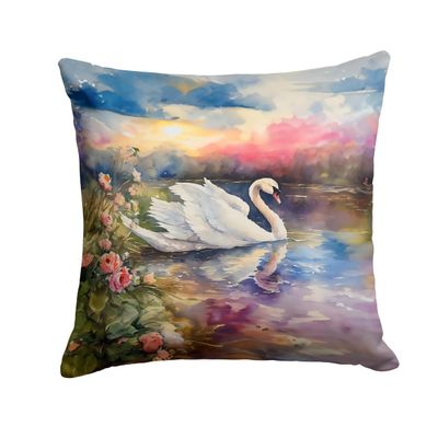 Caroline's Treasures Watercolor Wild Bird Decorative Throw Pillow, 18Hx18W, Swan 3274