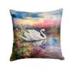 Caroline's Treasures Watercolor Wild Bird Decorative Throw Pillow, 18Hx18W, Swan 3274 view 1