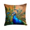 Caroline's Treasures Watercolor Wild Bird Decorative Throw Pillow, 18Hx18W, Peacock 3255 view 1