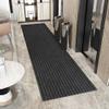 Ottomanson 2' x 12' Hallway Runner with Scraper Pile Extra Durable Non-Slip Rug Mat for Indoor & Outdoor Use - Ideal for Kitchen, Entryway, Patio & Garage - High-Traffic Carpet, Black view 1