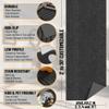 Ottomanson 2' x 12' Hallway Runner with Scraper Pile Extra Durable Non-Slip Rug Mat for Indoor & Outdoor Use - Ideal for Kitchen, Entryway, Patio & Garage - High-Traffic Carpet, Black view 3