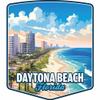 Daytona Beach Florida Ocean Shoreline Design Souvenir Decorative Flat Magnet 2-Inch view 1