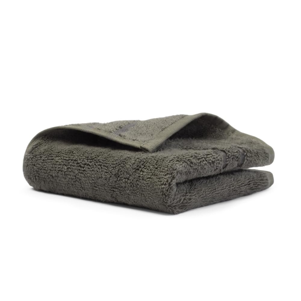 Cariloha Washcloth | Onyx | 12"x12" | Turkish Cotton & Viscose Material Blend | Extra Smooth, Odor Resistant and Highly Absorbent