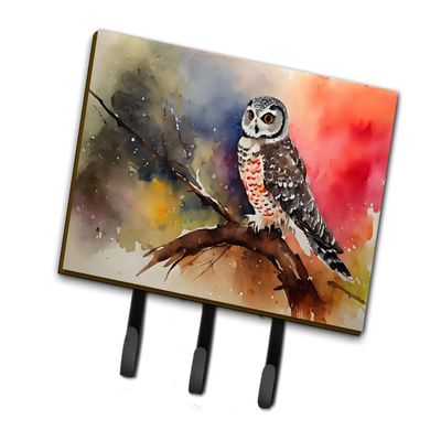 Caroline's Treasures Northern Hawk Owl Leash or Key Holder Wall Hooks, Key Hooks Holder, Coat Rack Wall Mount, Coat Hooks, Hooks for Hanging Keys, Towels, Aprons, Leashes