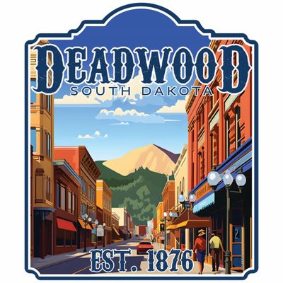 Deadwood South Dakota Wild West Design Souvenir Vinyl Decal Sticker 3-Inch