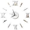 BEIYINAI 3D Mirror Wall Clock Sticker Acrylic Roman Number Art Decal Wallpaper Wall Clock Sticker Decor view 1