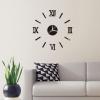 BEIYINAI 3D Mirror Wall Clock Sticker Acrylic Roman Number Art Decal Wallpaper Wall Clock Sticker Decor view 2