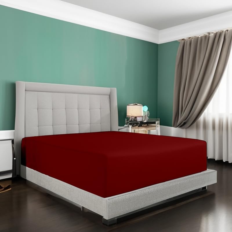 100% Egyptian Cotton Twin XL Fitted Sheet, 24 inch Drop Pocket | High Thread Count Ultra Soft Luxury & Breathable Fitted Bedsheet Perfect for Hotel, Bedroom | 39inch x 80inch by Gorayoo