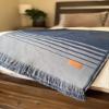 Ecuadane Throw Blanket for Couch, Sofa, Bed, Soft, Plush, Cozy, Warm, Lightweight, Boho, Bohemian Style, 51 x 71 Inches, Chicago Blue and Gray view 1