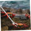 ABOOFAN Ergonomic Handle Snake Clamp Non-slip Crab Tong Lobster Clip Scissor Design Stainless Steel Grabbers for Snake Trap view 2