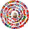 200pcs Mini Countries Toothpick Flags, Mini Flags on Sticks with 100 Different Nations Double Sided World Countries Cupcake Toppers for Cupcake Dishes Fruit Platter Decoration view 1