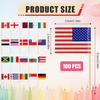 200pcs Mini Countries Toothpick Flags, Mini Flags on Sticks with 100 Different Nations Double Sided World Countries Cupcake Toppers for Cupcake Dishes Fruit Platter Decoration view 2
