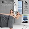 Extra Large Bath Sheet Set of 4,Ultra Soft Fluffy Towel,35x 70Oversized Bath Towel Set,Premium Microfiber Bathroom Towel Set Highly Absorbent Quick Dry Shower Towel for Bathroom,Hotel,Spa(Grey) view 2