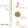 Donxote 16.5 inches Cooking Chopsticks, 2 Pairs Extra Long Anti-Slip Chopstick, Reusable for Noodles Frying Hotpot Wooden Kitchen Chop Sticks view 2